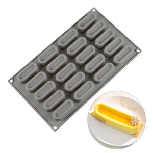 Molde de silicona de 20 cavidades, molde para hornear para hacer chocolate, pasteles, gelatina, mousse, bloque de hielo (color aleatorio)