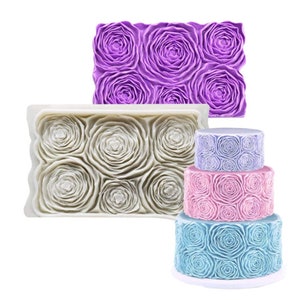 Marvelous Molds Romantic Ruffle Simpress Silicone Mold Cake Decorating Fondant Gum Paste Icing