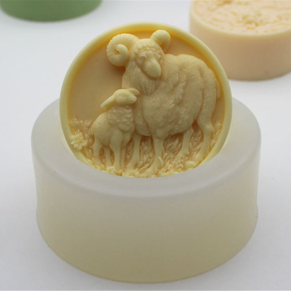 Sheep Soap Mold Handmade Soap Silicone Mold Soap Mold Candle Mold Ice Sculpture Mold  Soap Mold Aroma Plaster Mold