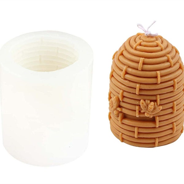 3D Bienenwabe Kerzenform, Bienenkorb Silikonform für hausgemachte Bienenwachskerze Seife Hand Lotion Bars