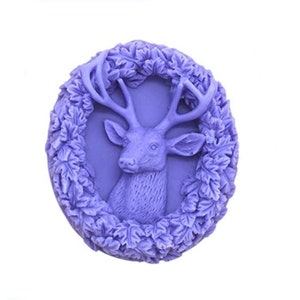 Silicone Molds Christmas Deer, Antlers Craft Art Silicone Soap Mold, Craft Candle Molds DIY Handmade Milu Deer Soap