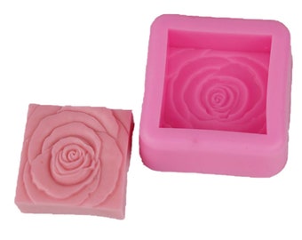Stampo per sapone a forma di fiore: stampo quadrato in silicone per sapone, creazione di saponette