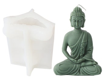 Buddha Statue Silicone Mold: Aromatherapy Candle Epoxy Resin Gypsum Decoration DIY