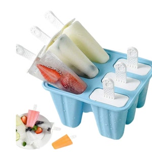Popsicle Mould，Popsicle Maker Popsicle Molds 6 Pieces Silicone Ice Pop Molds BPA Free Popsicle Mold Reusable Easy Release Ice Pop Make