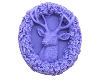 Molde de silicone de veado de Natal: molde para sabonete, vela e artesanato feito à mão