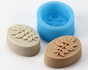 Moule En Silicone Pour Savon Ou Pâtisserie - 6 Motifs Feuilles D'arbre - Dimensions 22.6x17.1cm - Résiste Au Four Et Congélateur