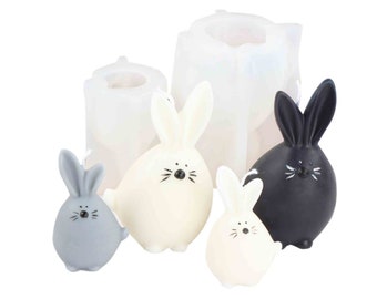 Bunny Silicone Mold: Large & Small, Candle, Soap Making