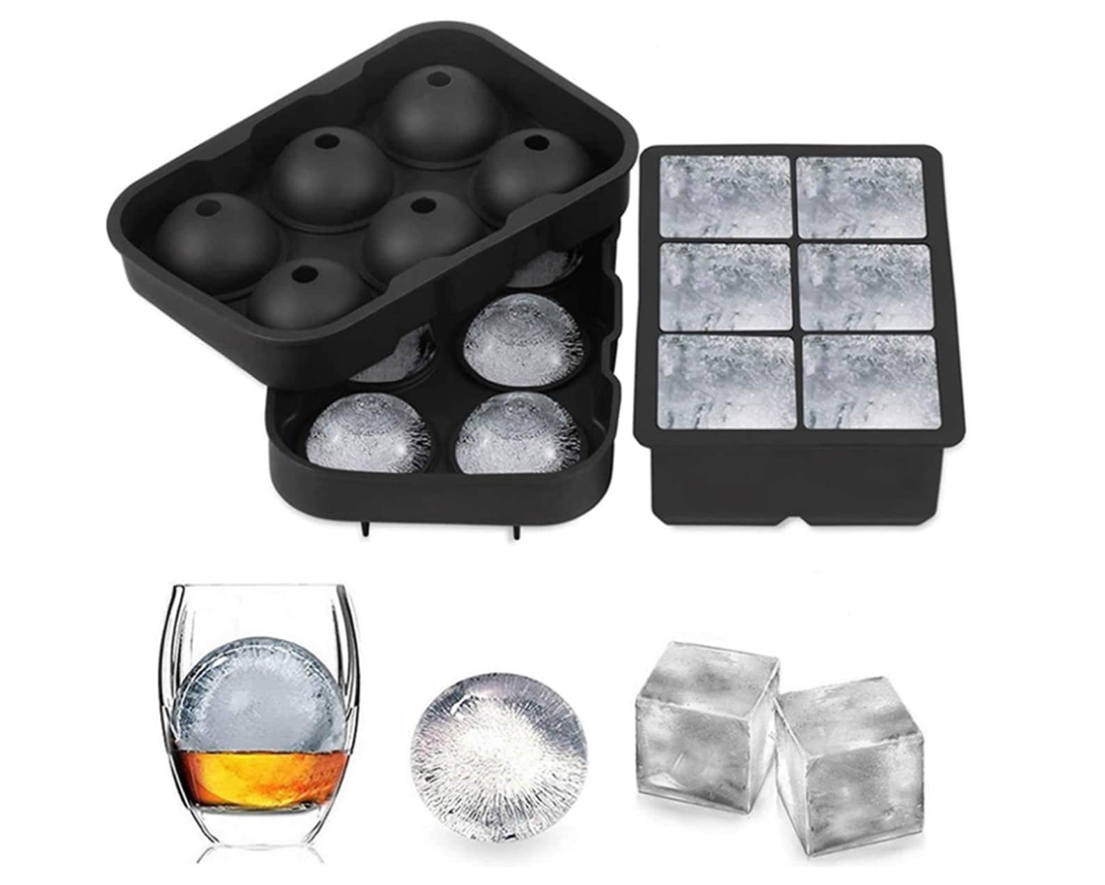 Ice Cube Trays Large Whiskey Ice Ball Round Silicone Ice Etsy