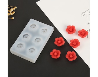 Molde de silicona para flores pequeñas: manualidades con azúcar, decoración de pasteles y resina de arcilla polimérica.