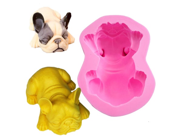 French Bulldog Dog Head Silicone Mold for Chocolate, Ice Cube