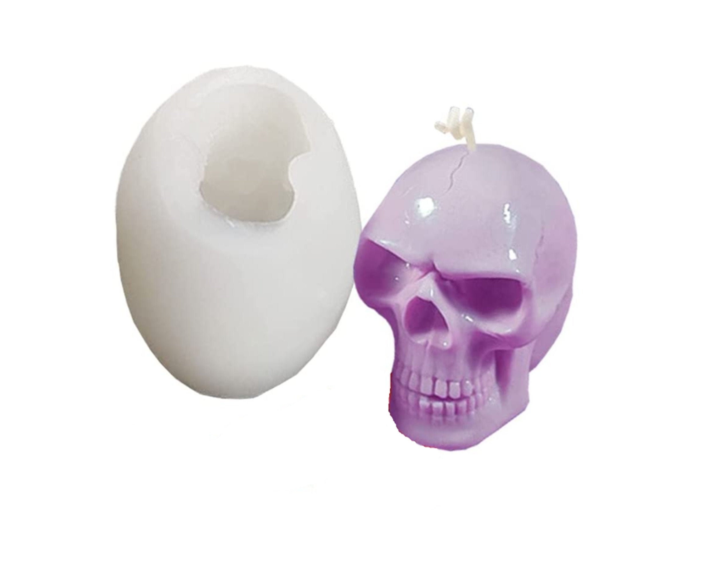 Skull Candle Molds Skull Silicone Mold 3D Candles Mold Soap Etsy UK