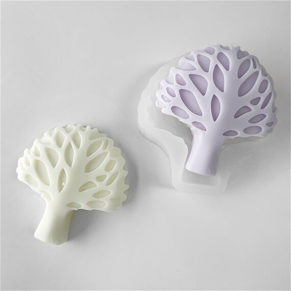 3D Simple Tree Of Life Candle Silicone Molds For Making Candle Resin Pillar  Aromatherapy Gypsum Candles Wax Soap Flower Clay Craft