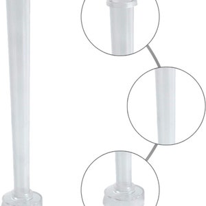 Tall Taper Candle Mold: Clear Plastic Candlestick Making (2.2 x 25cm) image 5