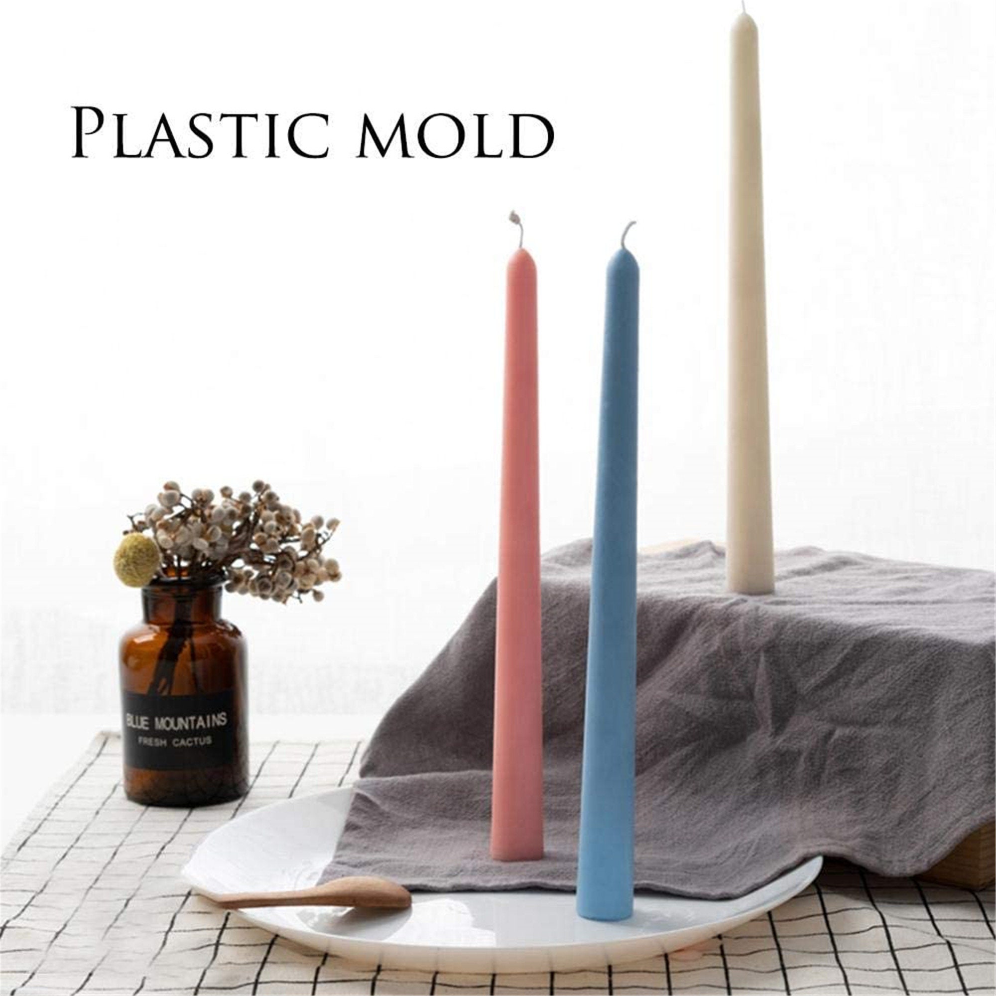 Tall Taper Candle Mold Clear Plastic Tapered Candlesticks Etsy