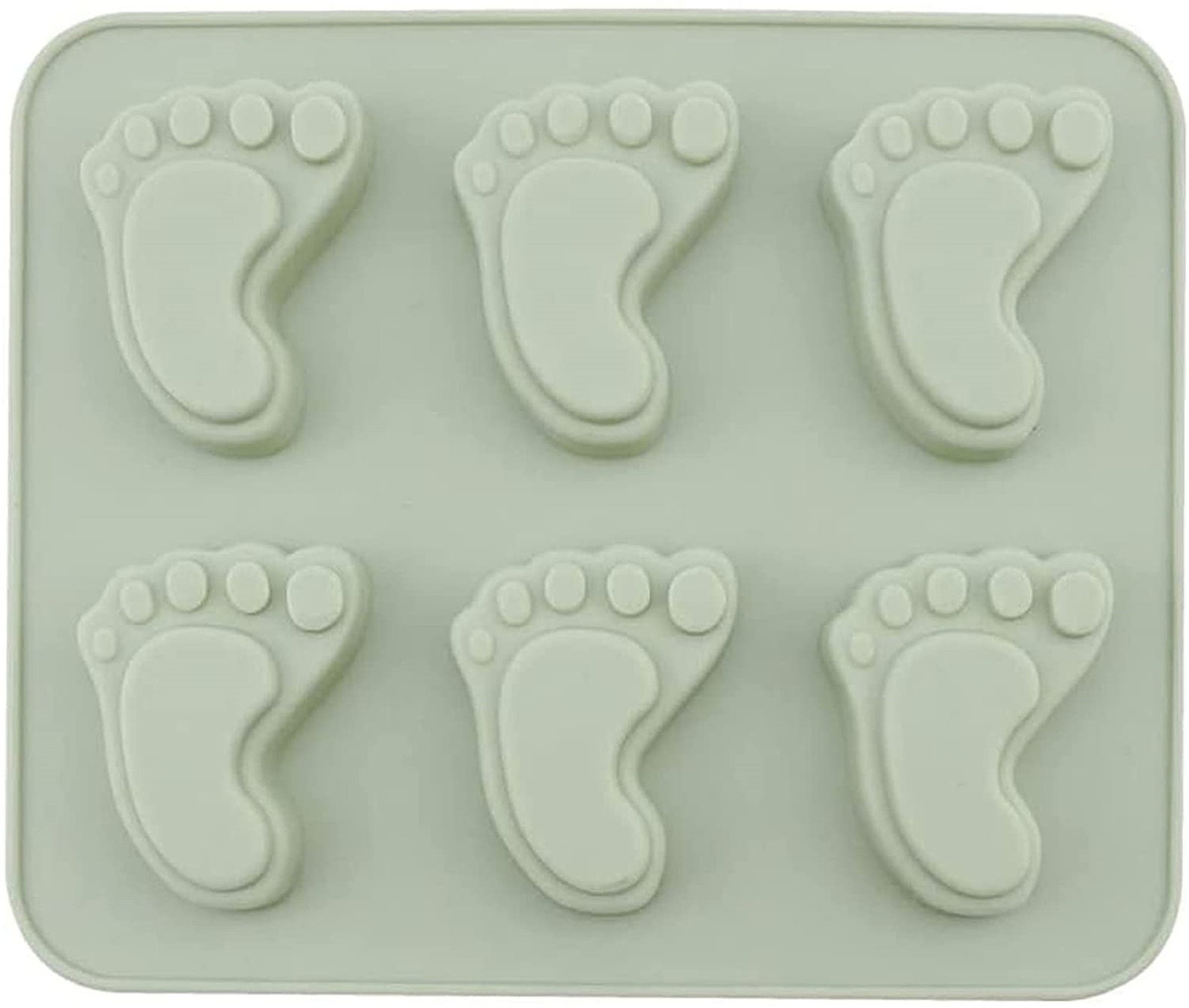 Baby Footprint Molds Foot Step Silicone Fondant Molds for Baby Etsy
