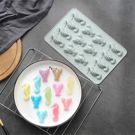 2 Stampini In Silicone A Forma Di Cavalluccio Marino Per Torte, Cioccolato E Sapone Fai Da Te - 4