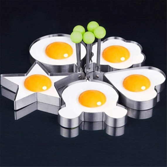 Dropship 1pc Multicolor Nonstick Egg Rings; Round Ring Molds For