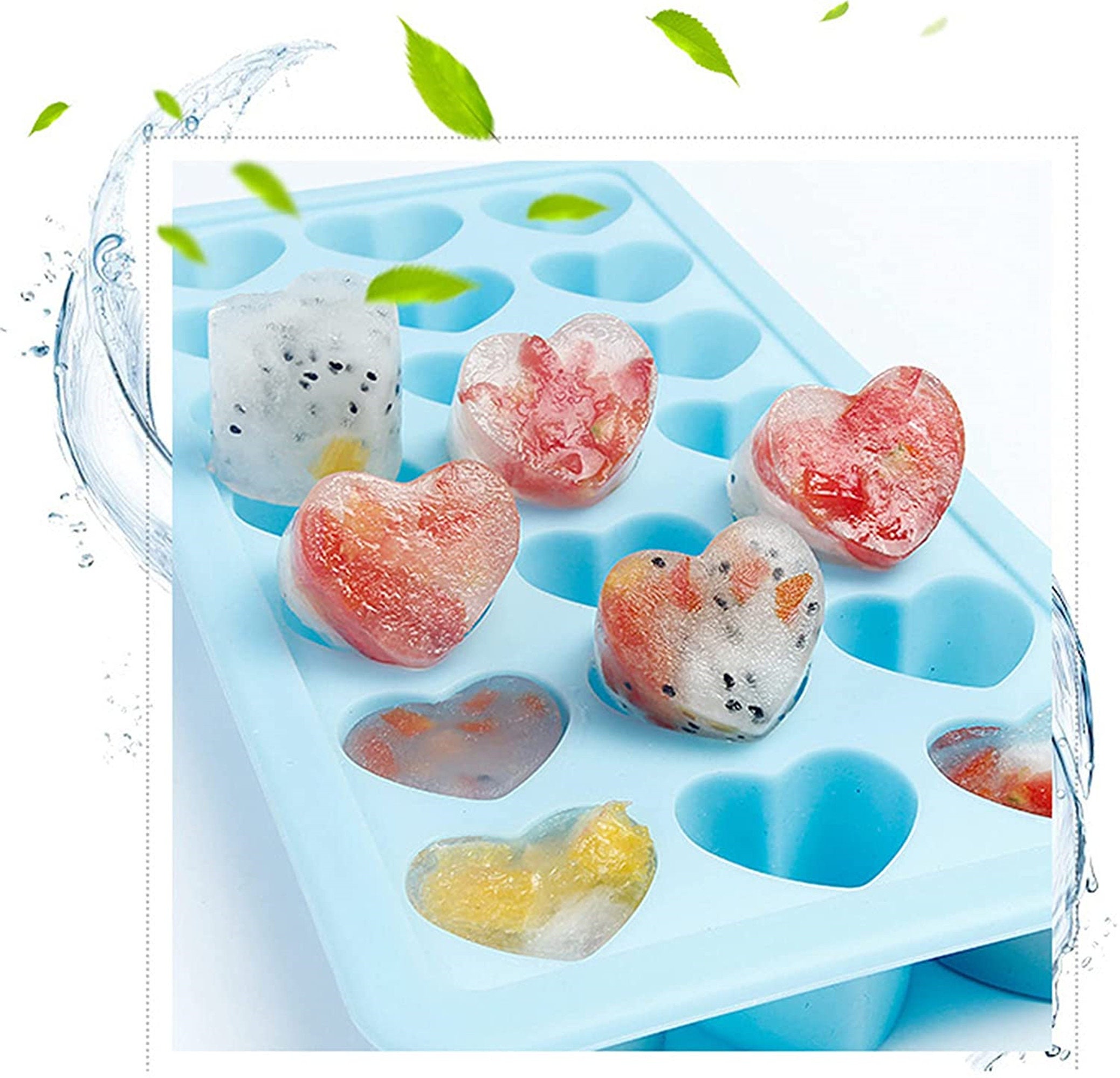 Vikakiooze Star shaped ice cube tray, fun ice cube tray for making heart  shaped ice cubes, ice cube molds that are easy to demould