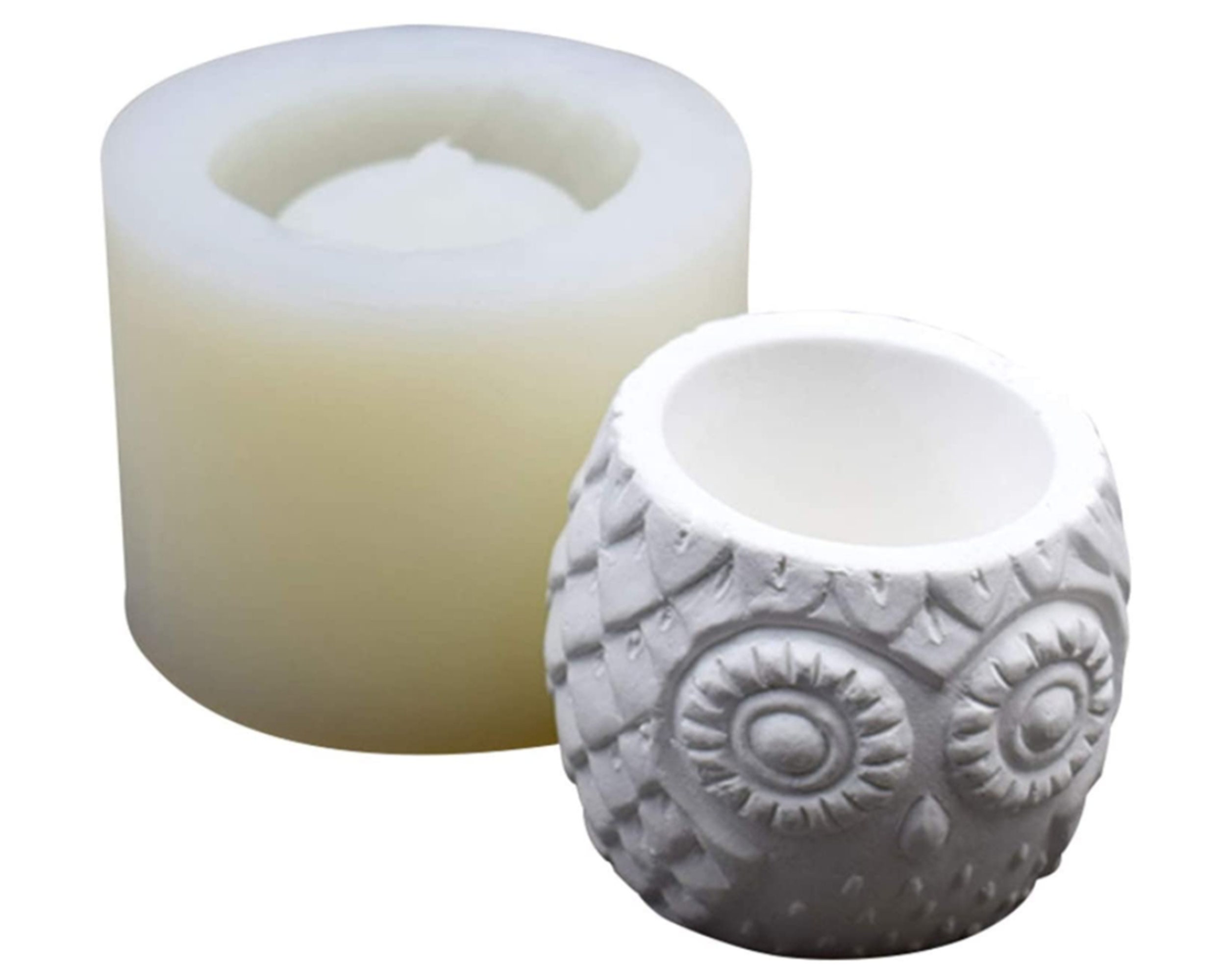 Owl Silicone Resin Flower Pot Mold, DIY Epoxy Casting