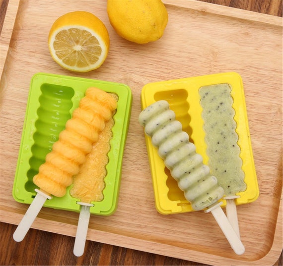 Popsicle Molds Ice Pop Makers Ice Pop Molds Ice Bar Maker Plastic Popsicle  Mold, Kids Ice Cream Tray Holder Lolly Pops, Kitchen Supply (green Large)