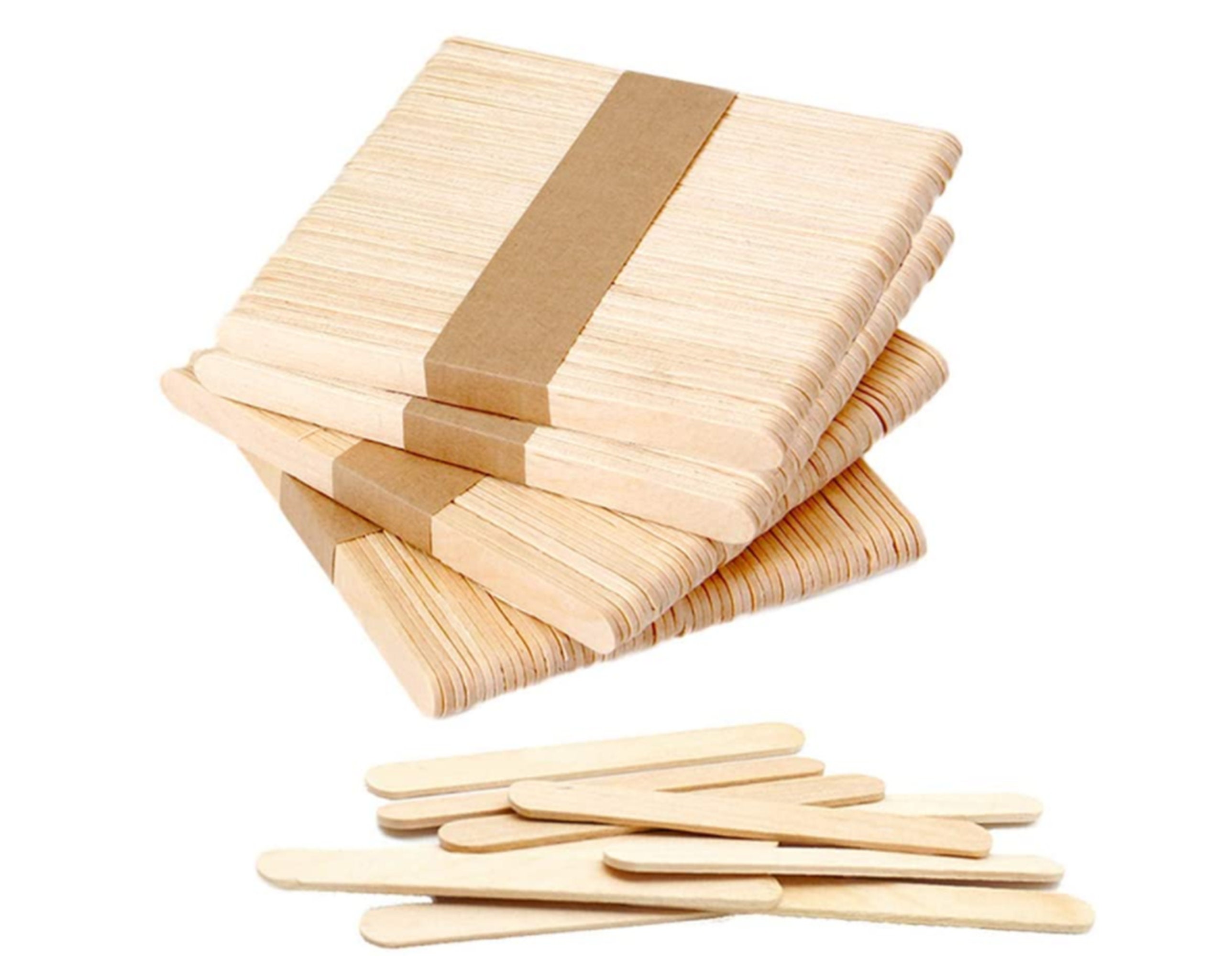 200 Natural Wood 4.5 Long Popsicle Sticks Raw Pine Wooden Craft Project  Making 