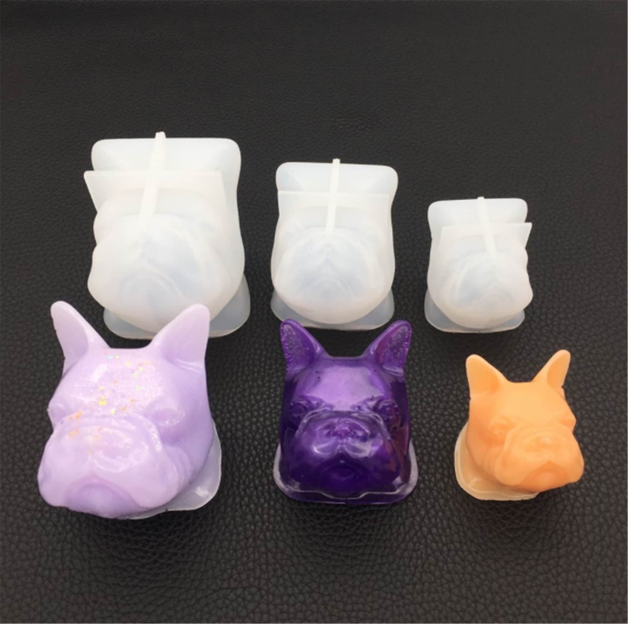 3 pieces Silicone Casting Molds Bulldog Dog Figurine Shape Etsy