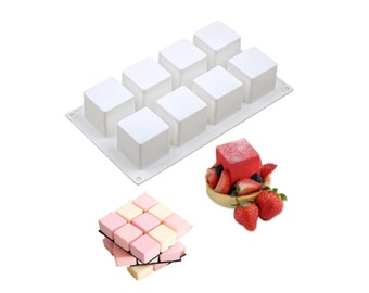 Lot De 2 Moules Silicone Carrés 126 Cavités - Pour Chocolats, Bonbons, Glaçons, Dimensions 29x19x1 Cm