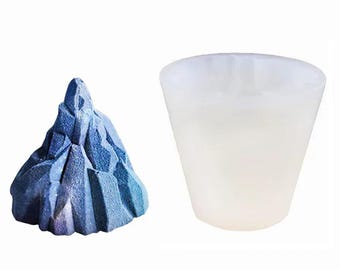 Silikonform Snow Mountain: DIY Schokolade, Eiswürfel, Kerze, 2er Pack