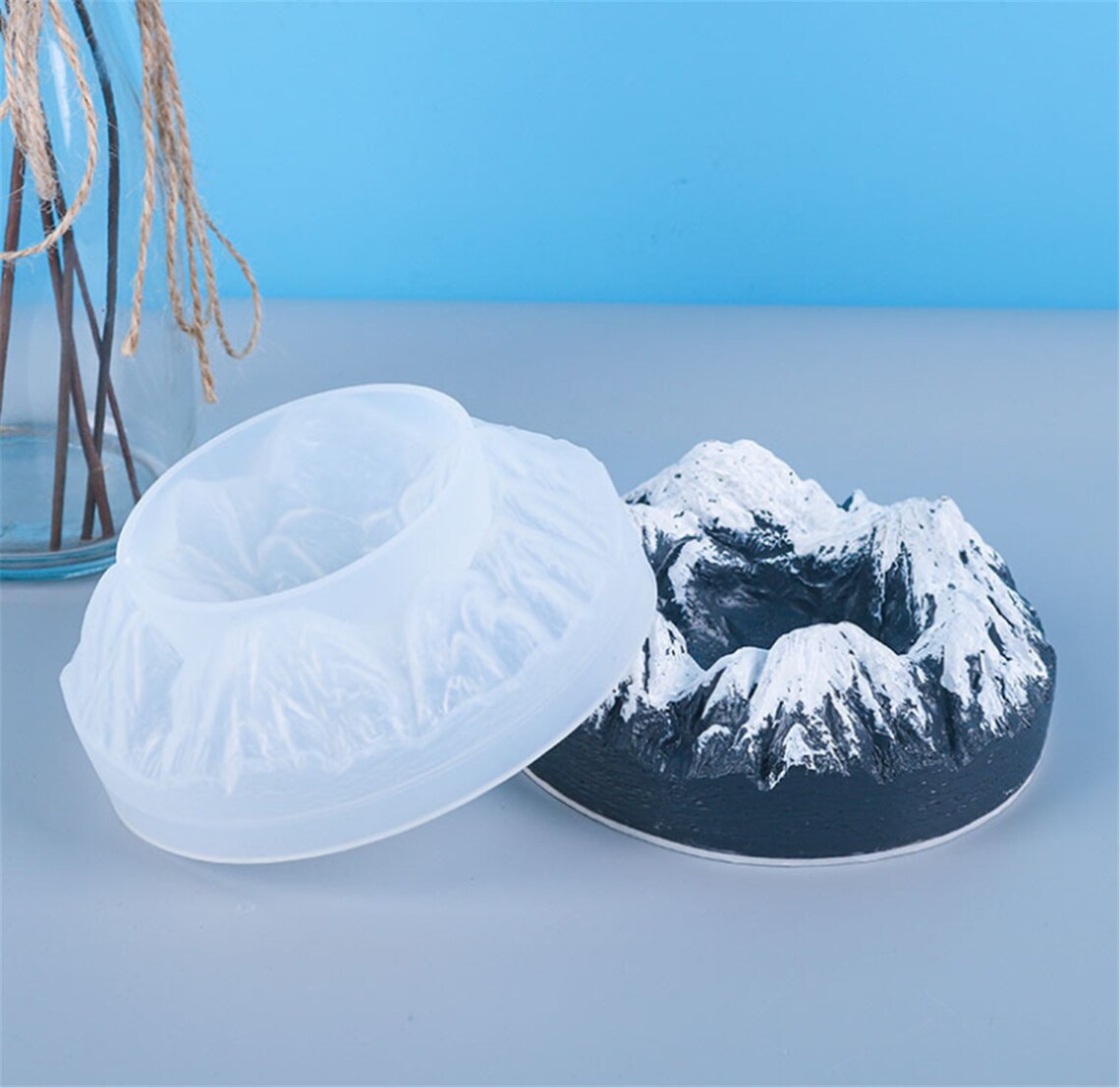 Large Snow Mountain Peak Ashtray Resin Molds Silicone Mold for Etsy UK