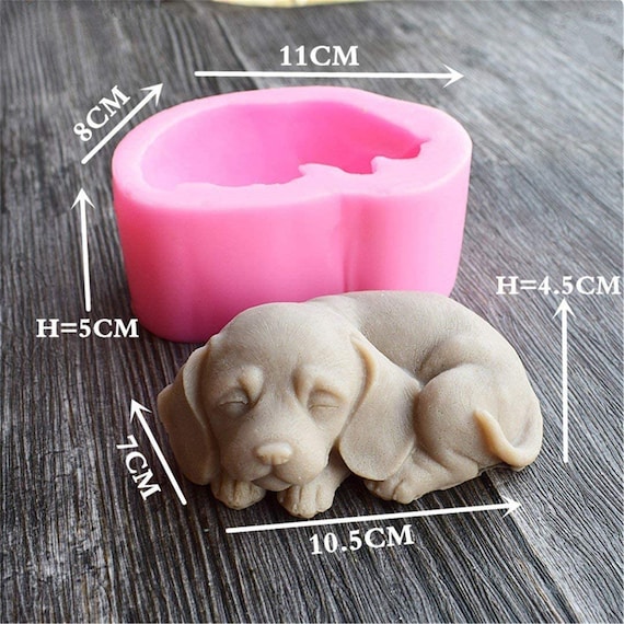 Moule 3D En Silicone Fait à La Main En Forme De Chien, Chat, Plâtre, Bougie, Savon, Fondant, Pour Bonbons, Chocolat, Dessert, Pâtisserie, Accessoire Pour Chien, Chat