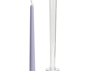 Tall Taper Candle Mold: Clear Plastic Candlestick Making (2.2 x 25cm)