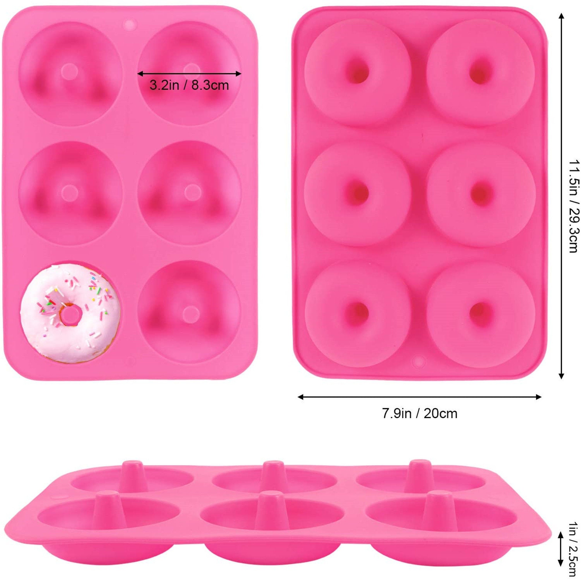  Walfos Molde de silicona para donas – Juego de moldes de  silicona antiadherentes para donas, simplemente sácalo. Resistente al  calor, hace que sea perfecto para tartas de donas, galletas, sin BPA