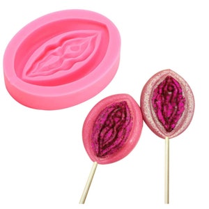 Novelty Women Genital Shape Candy Mold Silicone Chocolate Baking Mould Ice Cube Tray DIY Mould Tray for Lollipop Soap Candle Cake Decoration