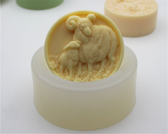 Magazine Silicone Molds Lovely Curly Sheep, 3D Sheep Shape Craft