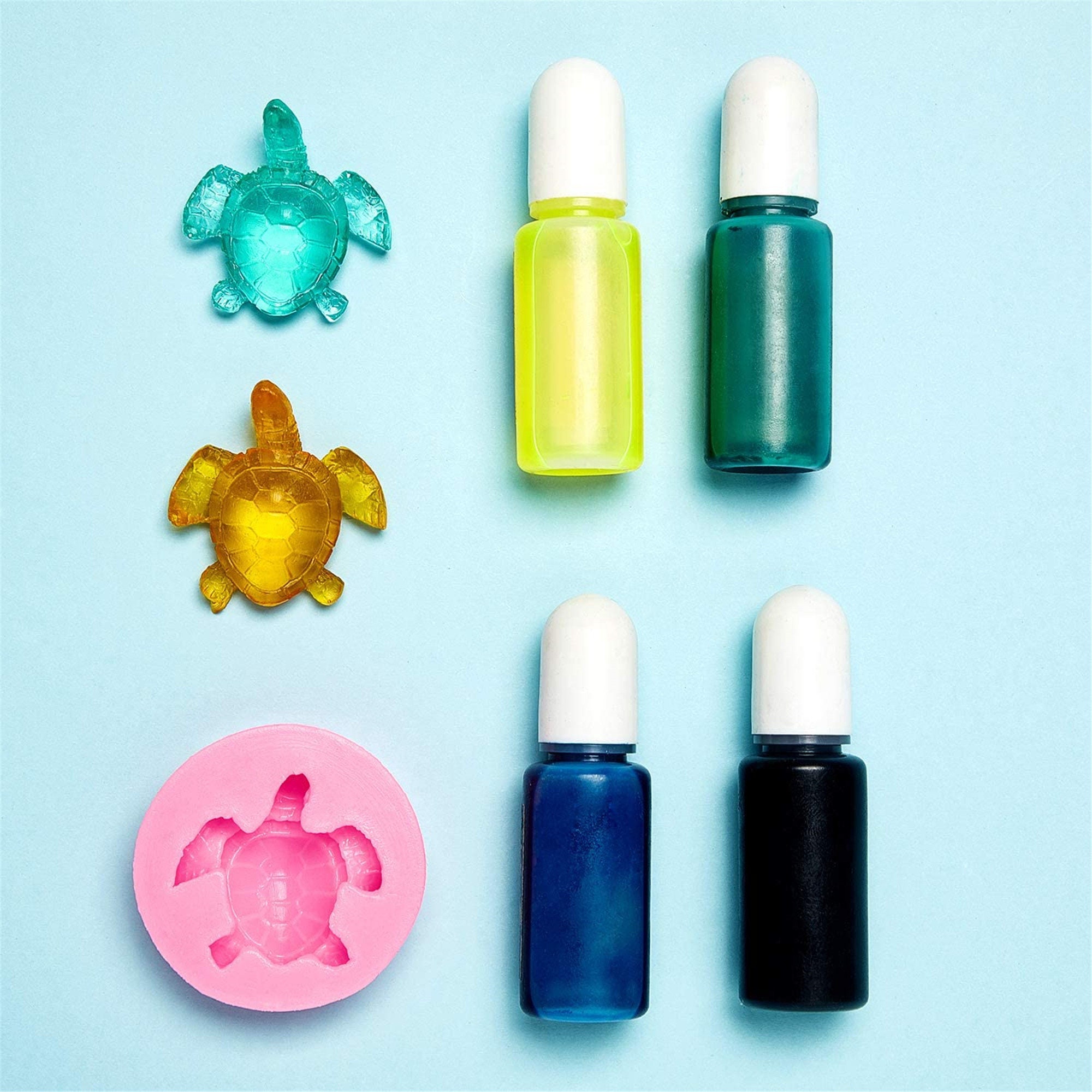 Set Di 4 Stampi In Silicone A Tema Oceano: Granchio E Tartaruga Per Fondente, Cioccolato, Resina, Sapone E Decorazioni Torte