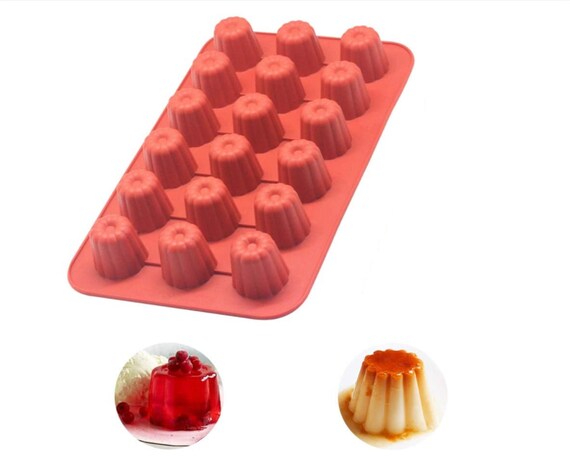 Silicone Cupcake Baking Mold, Non-Stick 100% Food Grade (Red, Round)