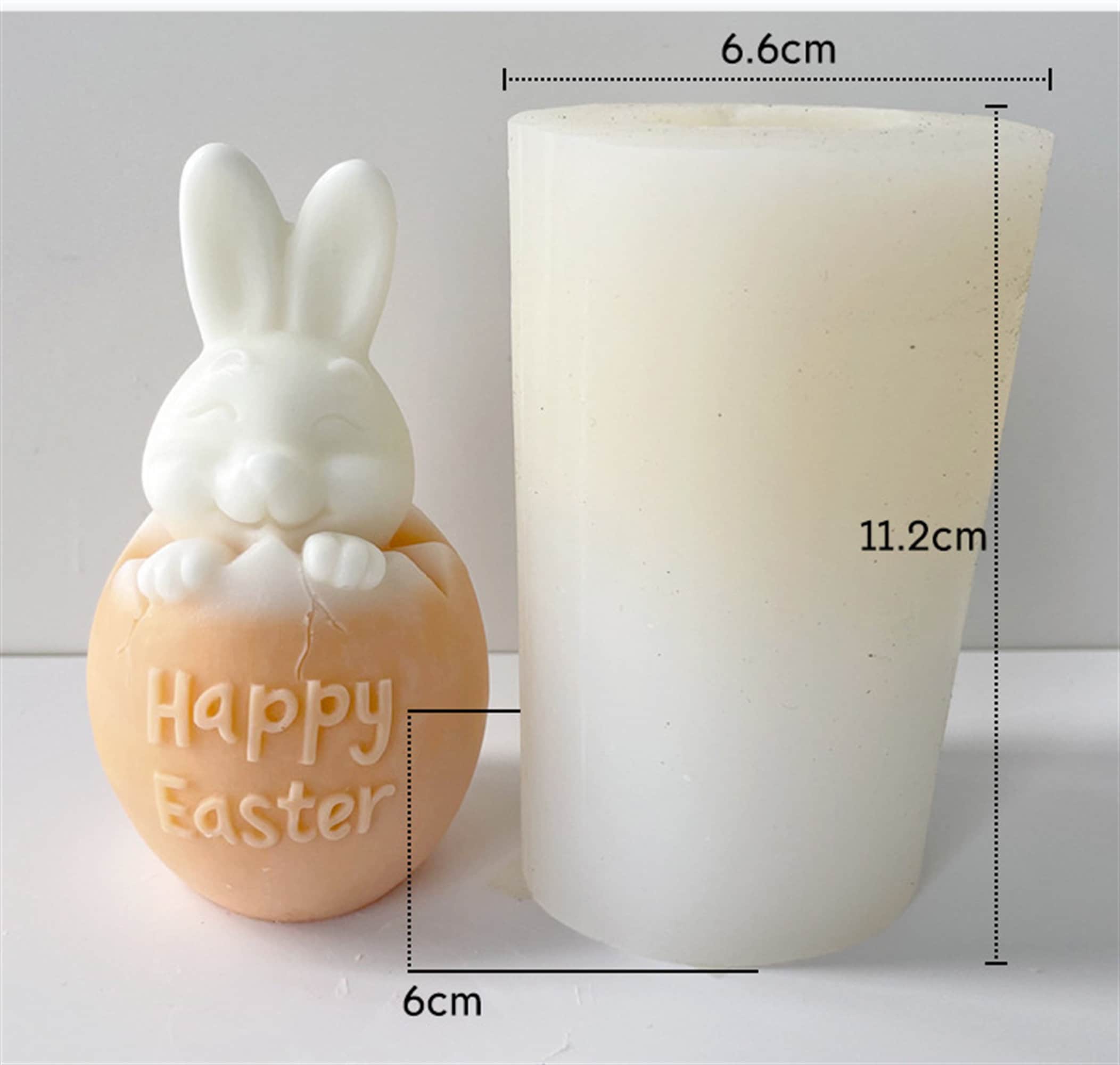 2 Stampi Silicone Per Candele A Forma Di Coniglio - Per Pasqua, Cioccolatini, Ghiaccio, Fai Da Te
