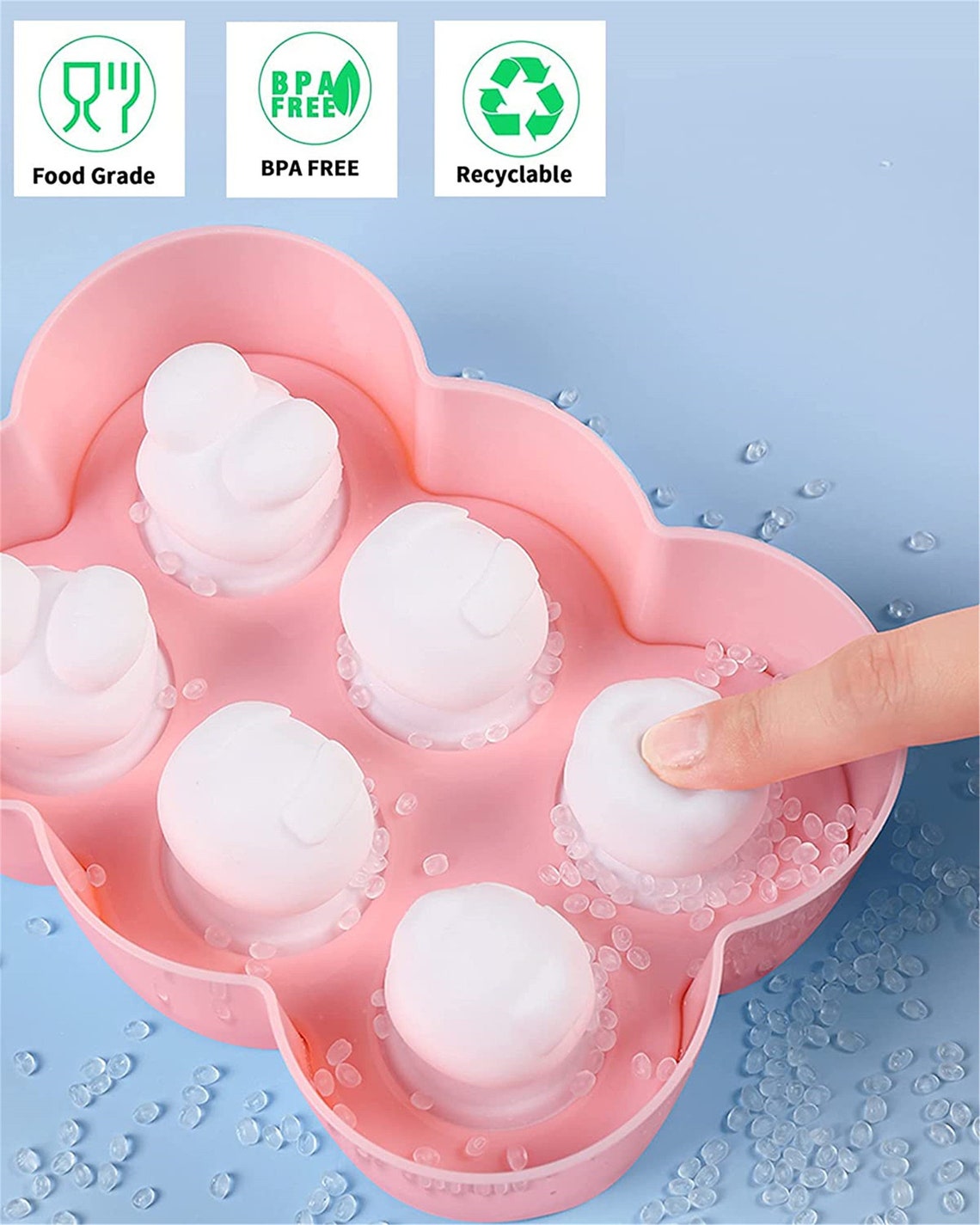 Popsicle Molds For Kids Silicone Pop Mold BPA Free Popsicle Etsy