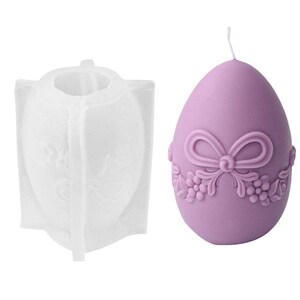 Embossed Easter Egg Silicone Mold: Candle & Soap Making