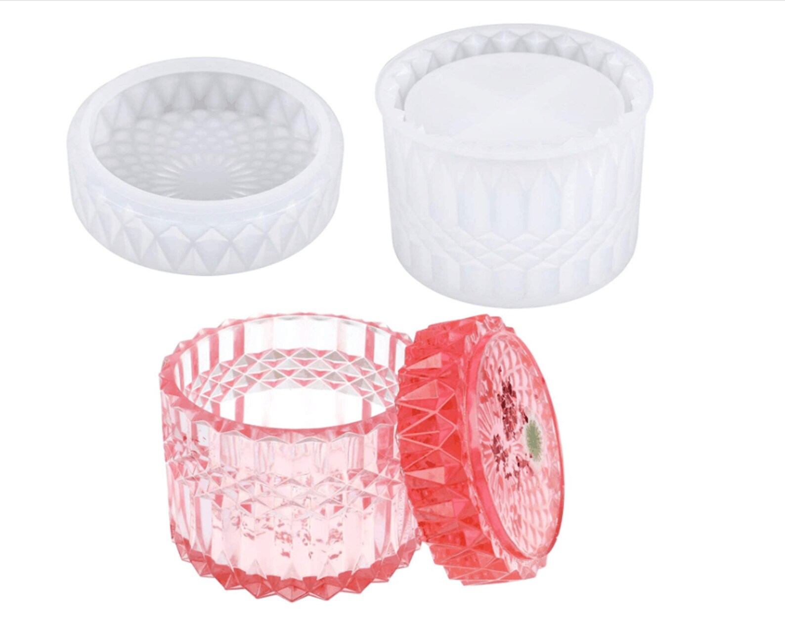 Box Resin Molds With Lids DIY Jewelry Jar Silicone Mold 3D Etsy