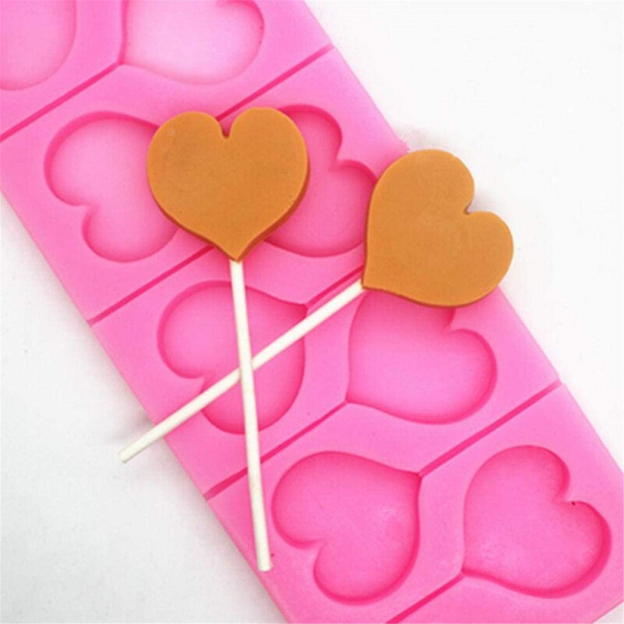 Lips Chocolate Silicone Molds, 2 Pcs Kiss Lollipop Candy Molds for Love  Valentine's Day Wedding Birthday Cake Decoration Cupcake Toppers