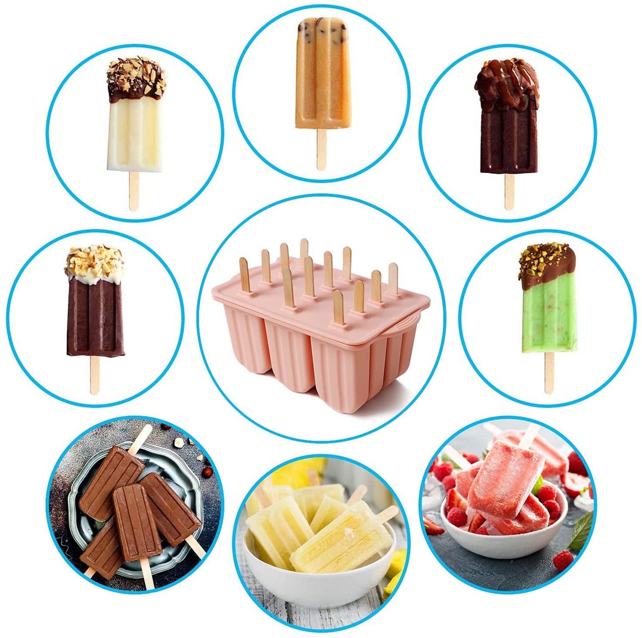  Ice Cream Maker Mold, Ice Cream Stick Holder, Popsicles Maker  Set, Stainless Steel Ice Bar Maker DIY Ice Cream Mold Making Tool for Home  Summer : Everything Else