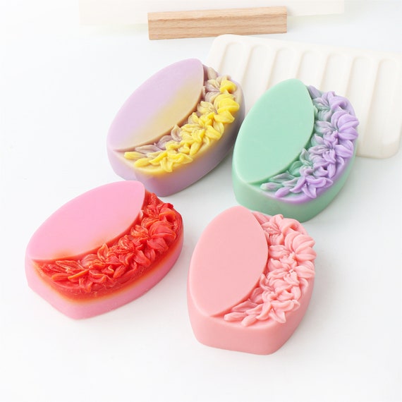 Flower Soap Molds for Soap Making, Resin Candle Mold Silicone, Bath Bombs  Lotion Bar Silicone Mold, 3D Mold for Soap Candle 