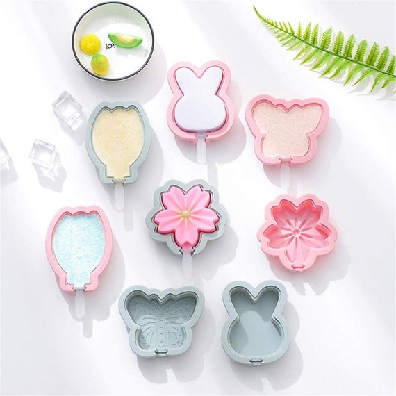 Silicone Popsicle Molds, 4 Pack Ice Cream Mold Reusable Soft Cakesicle Pop  Maker With Lid Popsicle Sticks, Easy Release BPA Free Molds Pink 