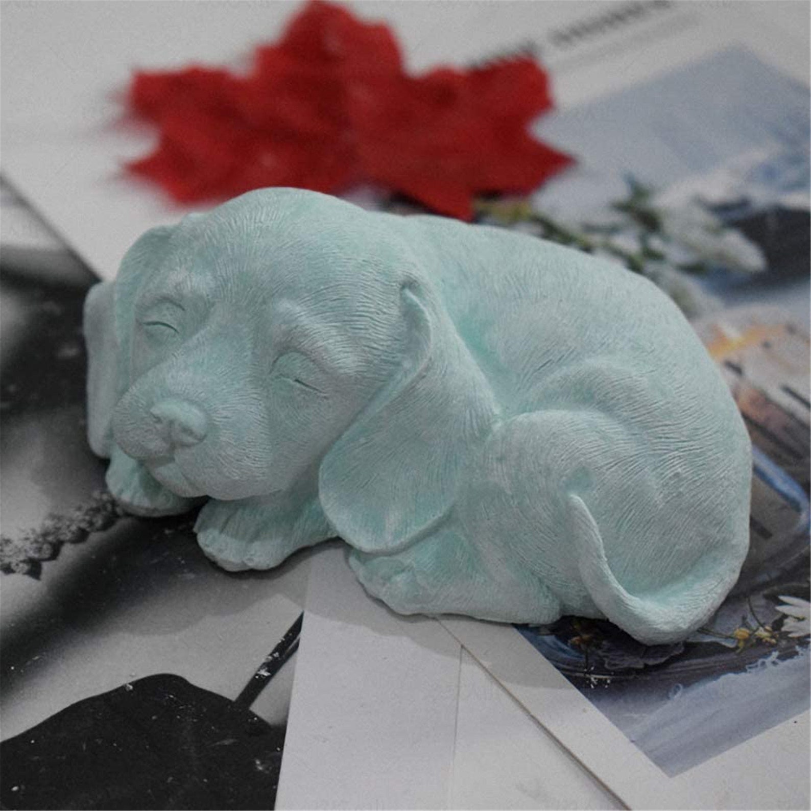 3D Dog Silicone Soap Mold Cute Puppy Candle Mold Chocolate Mousse Cake Baking Mouldsrandom