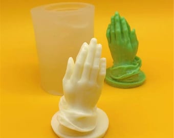 3D Praying Hands Silicone Mold: Candle, Resin, Plaster Casting