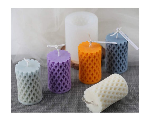  Candle Making Molds Cylinder Soap Mold - 3D Cylinder Shaped  Silicone Mold