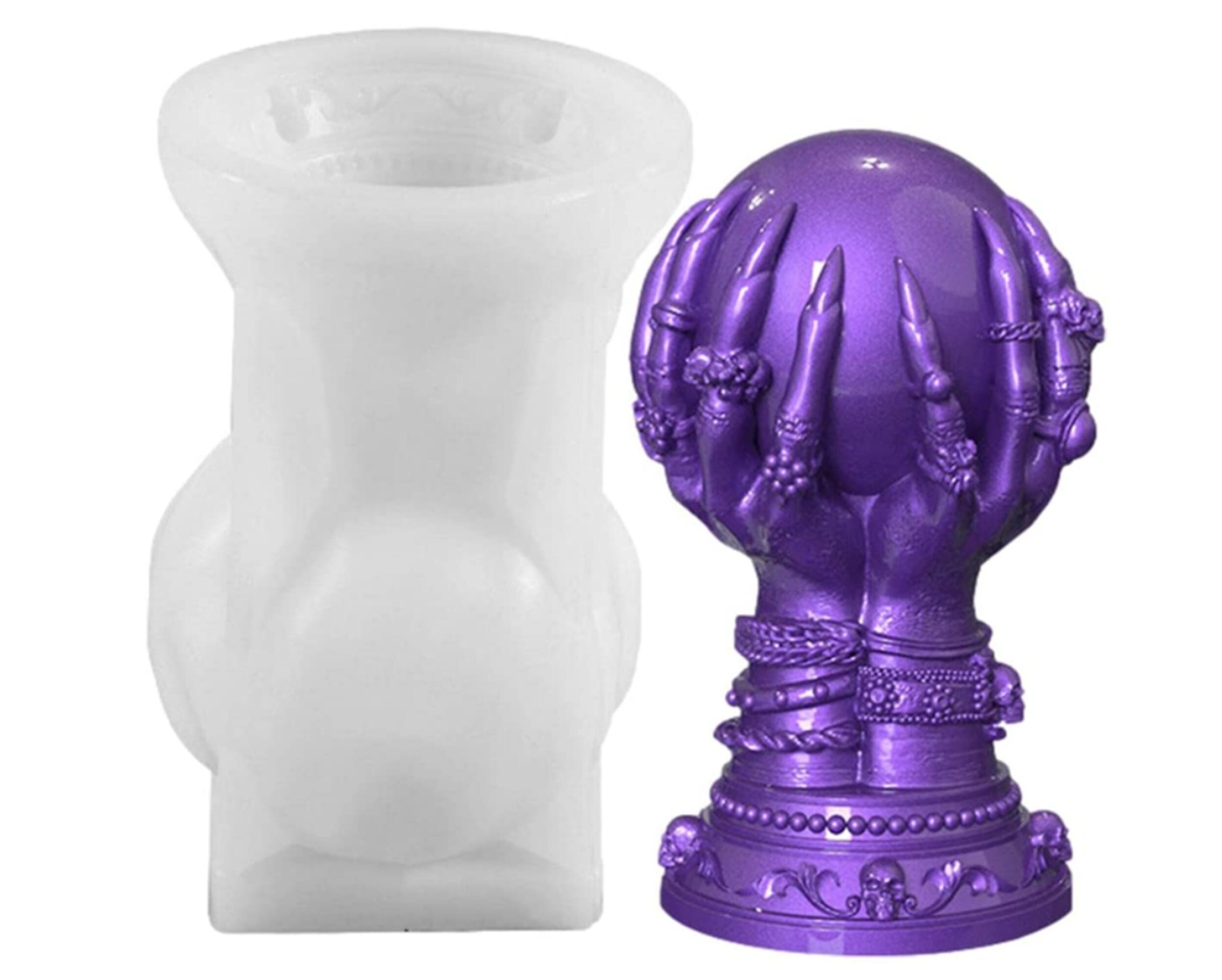 3D Schädel Harzform Kerzenherstellung Kit, handgemachte Seife, Silikon Kerzenform Epoxy Polymer Clays Form zum Formen
