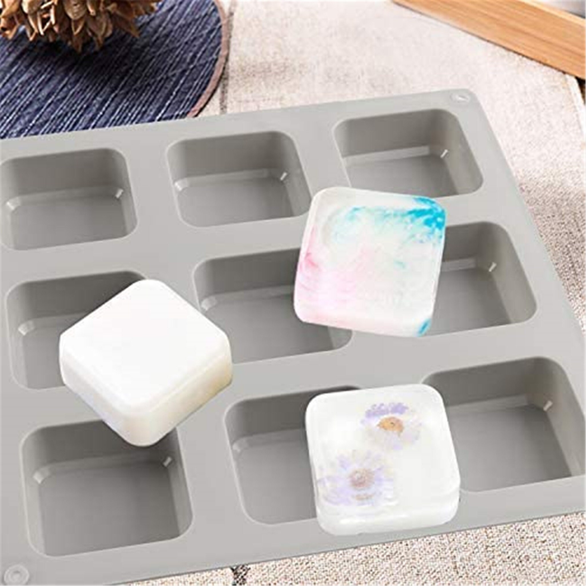 9 Cavity Soap Molds Silicone Mold for Making Handmade Soap