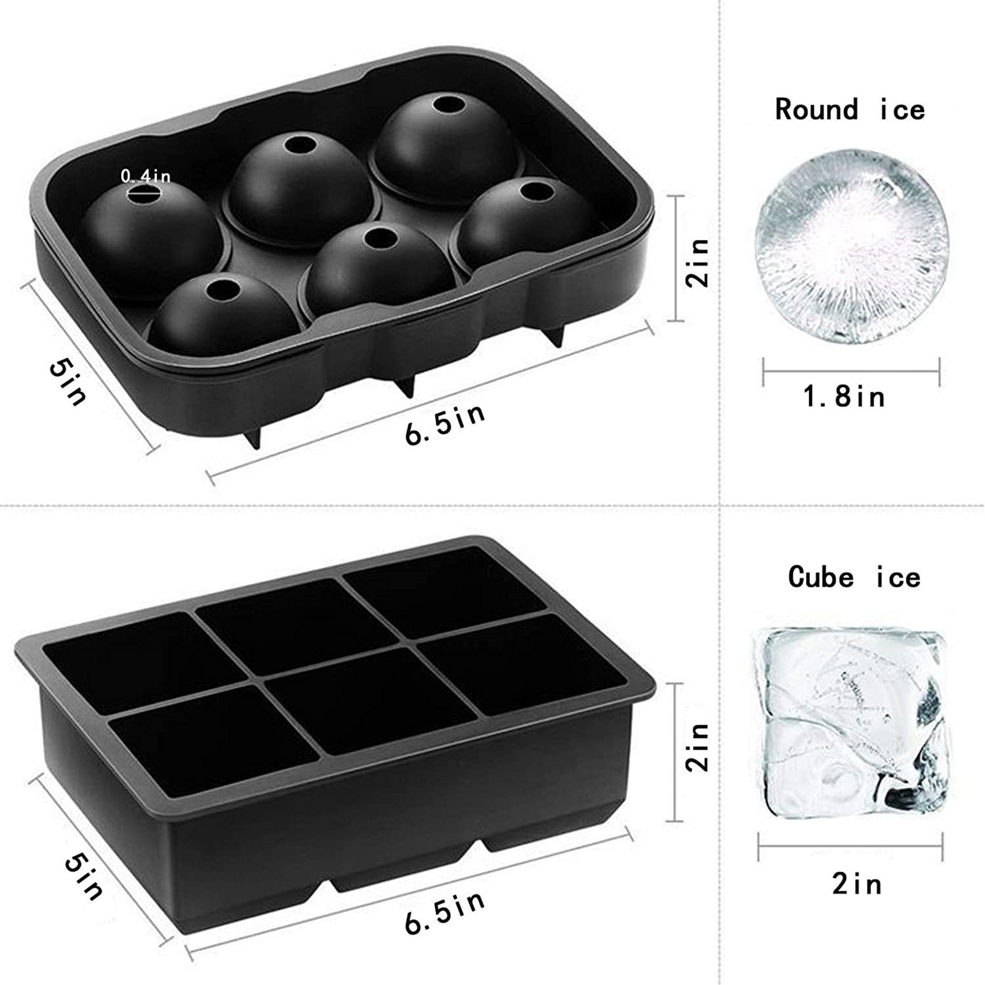 Oloey Ice Cube Trays Silicone - Large Ice Tray Molds for Making 33 Grid Round Ice Cubes for Whiskey, Size: One size, Blue